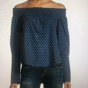 New with tag, Derek Lam, 6, off shoulder blouse.